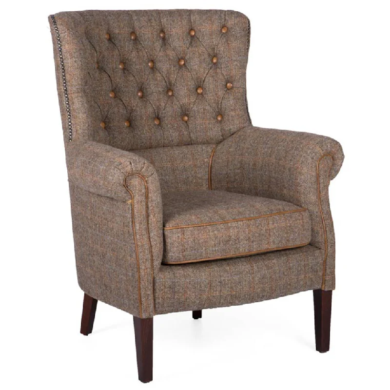 Gamekeeper Thorn Harris Tweed Holker Armchair