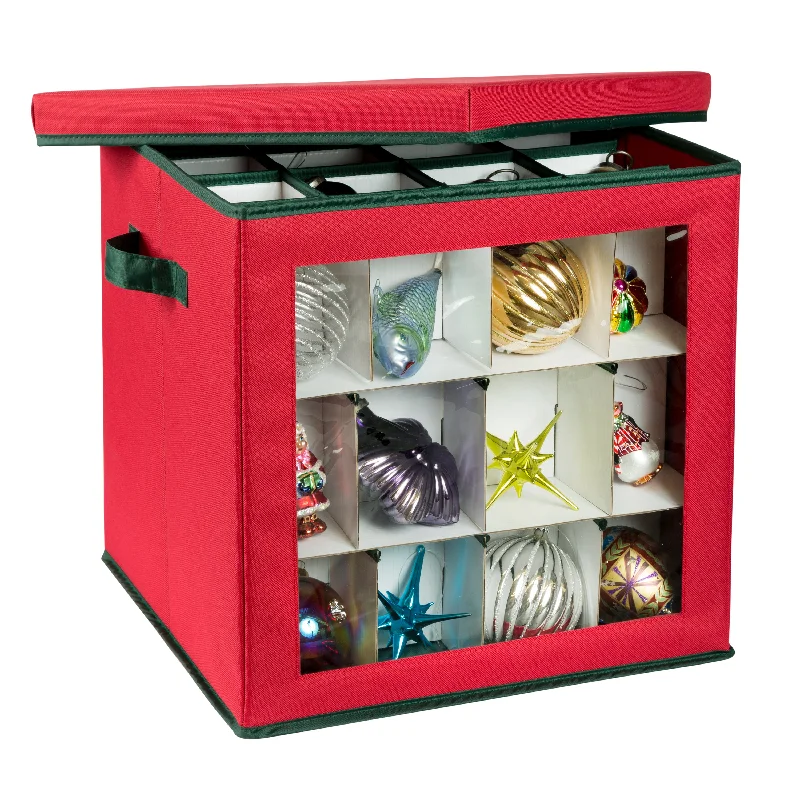 Red 48-Ornament Storage Box