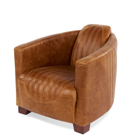 Brown Cerato Leather Sovereign Low Armchair