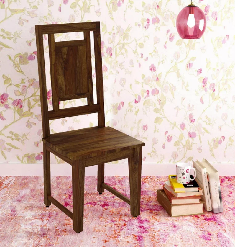 A Antique log Furniture Solid Sheesham Wood Dining Chairs Only | Wooden Dining Chair for Kitchen & Dining Room | Rosewood, Honey Finish