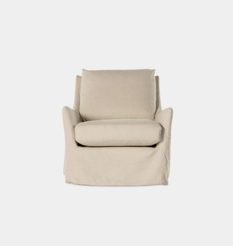 Danny Slipcovered Swivel Armchair