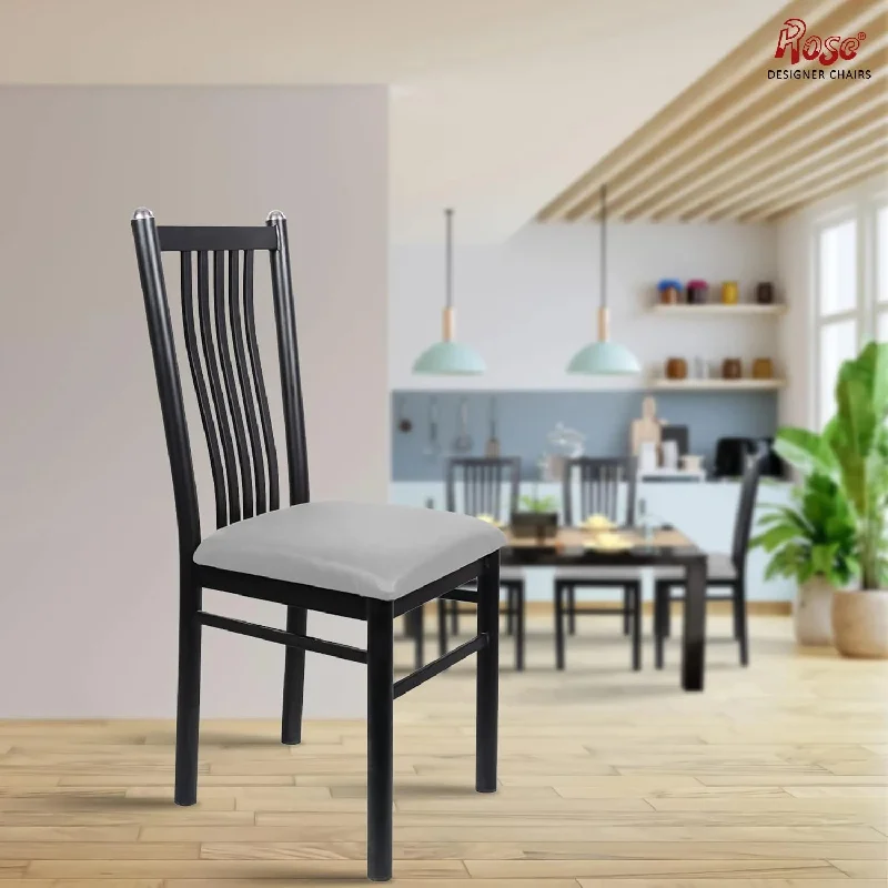 Apollo Dinning Chairs for Kitchen & Dining Room (Grey, Metal)