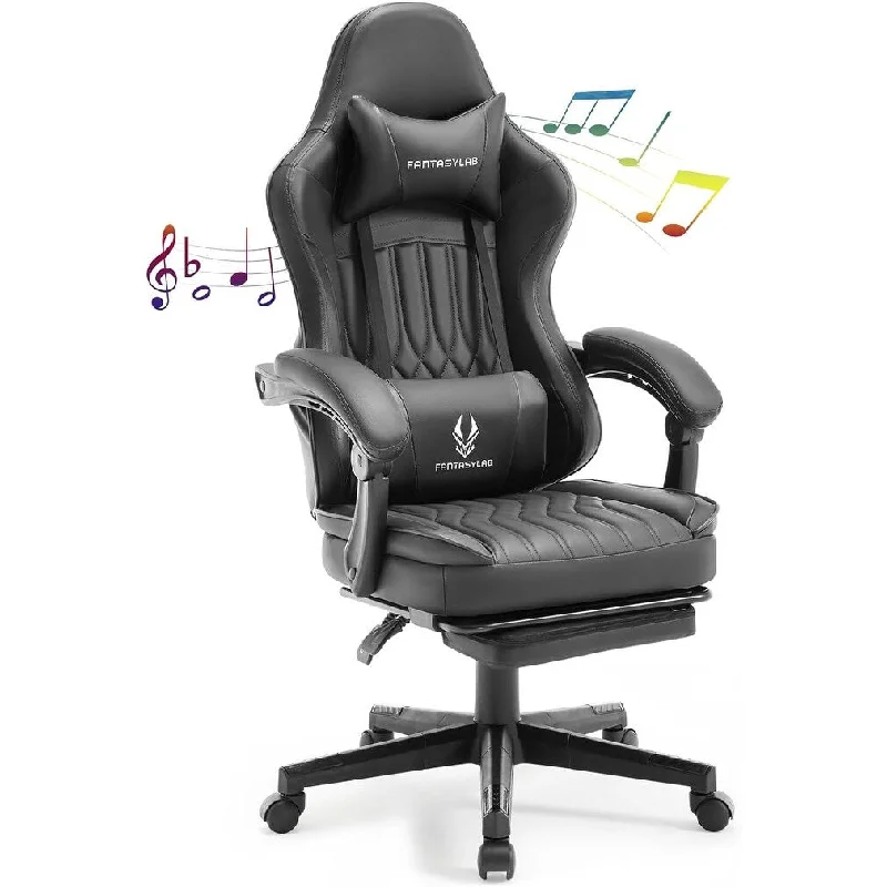 High Back Computer Chair with Footrest,Big and Tall Gamer Chairs with Heavy Duty Base Linkage Armrests for Adults