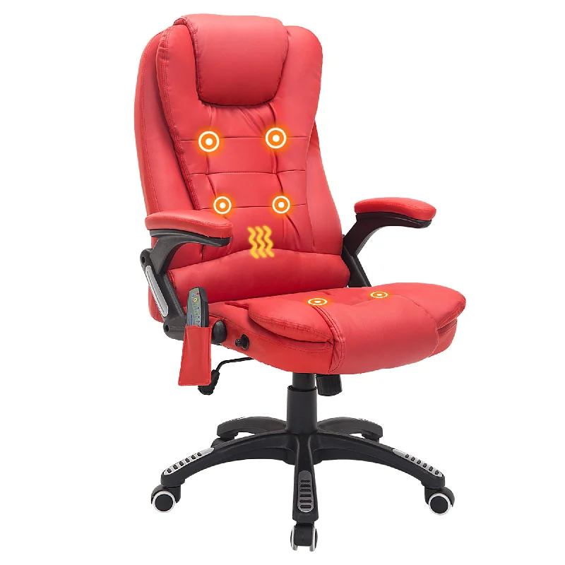 HOMCOM Executive Massage Heating Leather Chair