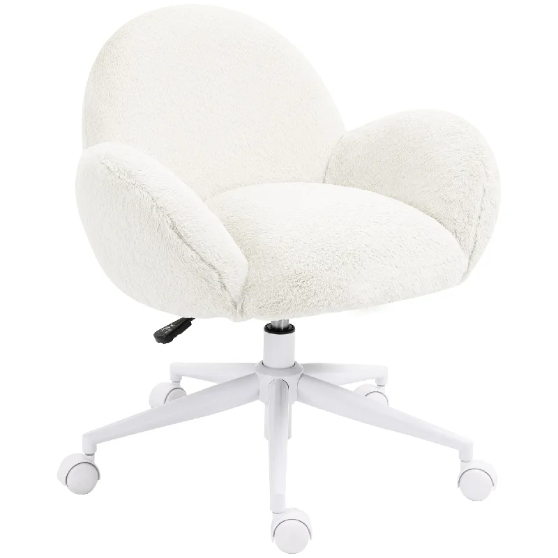 HOMCOM Fluffy Leisure Chair W/ Armrest