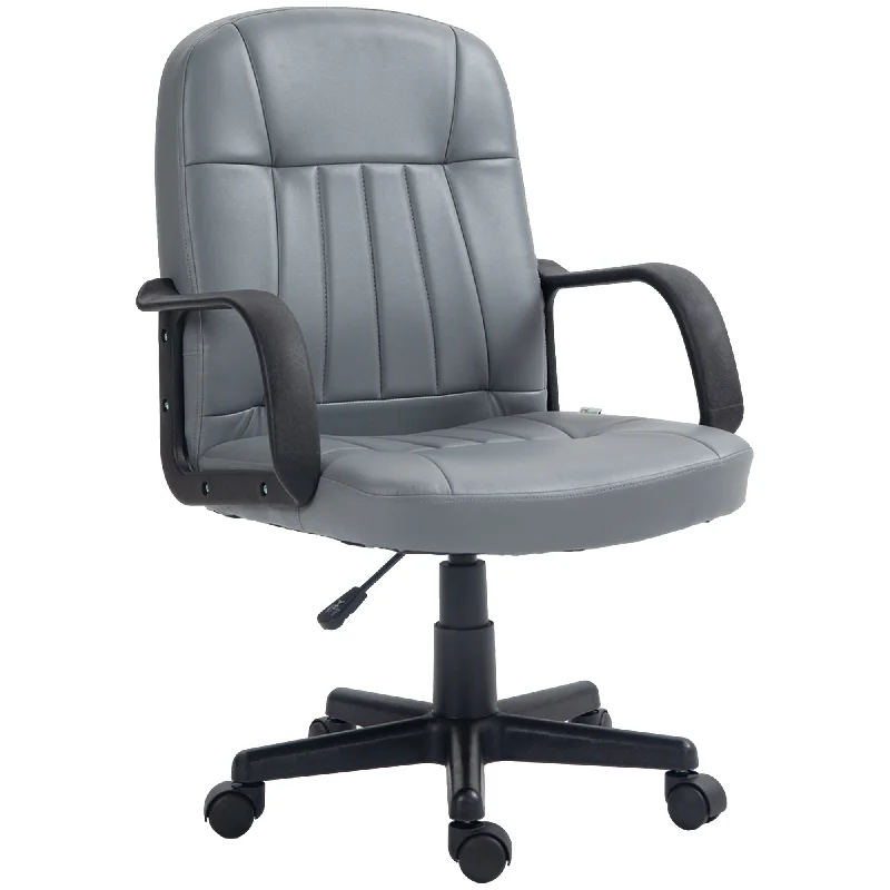 HOMCOM Swivel Pu Executive Chair Grey