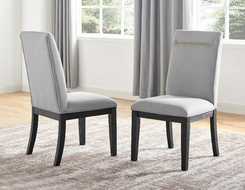 Yves Performance Side Chair, Grey, Set of 2