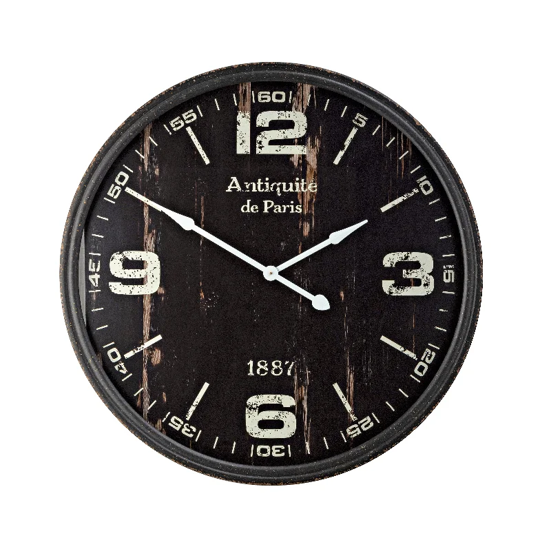 IMAX Worldwide Home Robertson Black Wall Clock