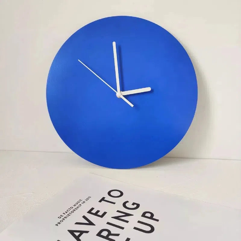 Klein Blue Geometric Wall Clock