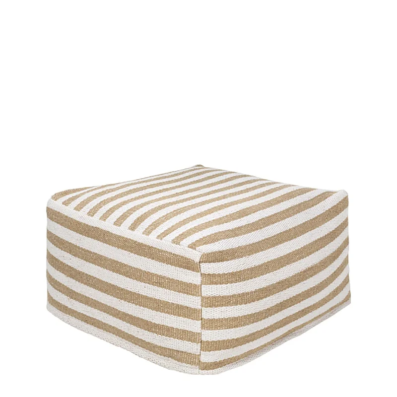 Large Square Stripe Ottoman