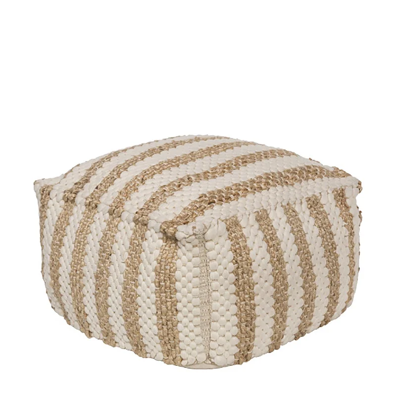 Large Woven Stripe Ottoman